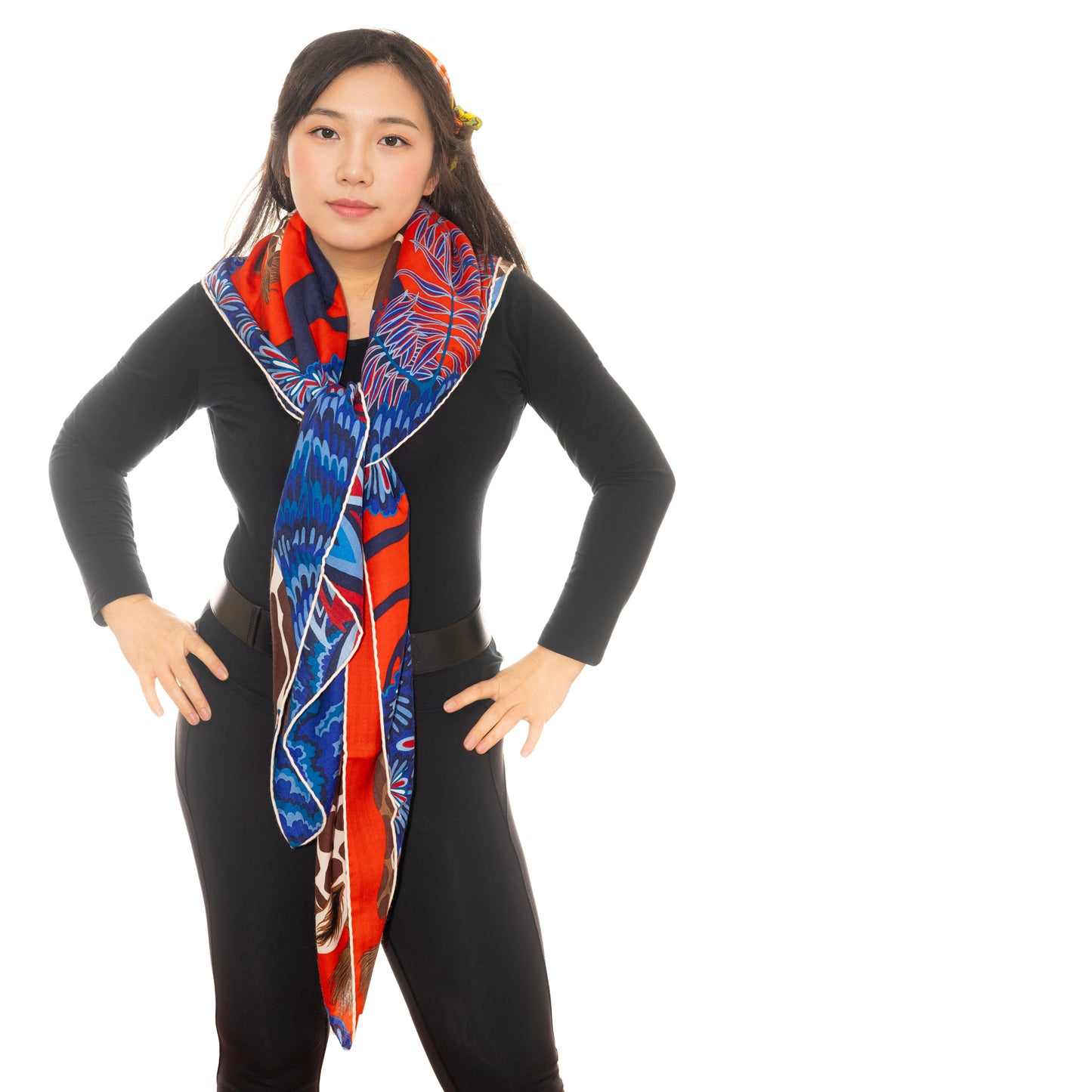 Hermès Shawl The Three Graces - CS140 - Rouge Bleu Marron - NWST - 2604131912