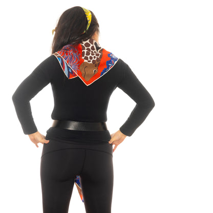Hermès Shawl The Three Graces - CS140 - Rouge Bleu Marron - NWST - 2604131912