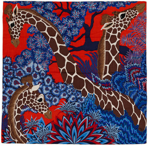 Hermès Shawl The Three Graces - CS140 - Rouge Bleu Marron - NWST - 2604131912
