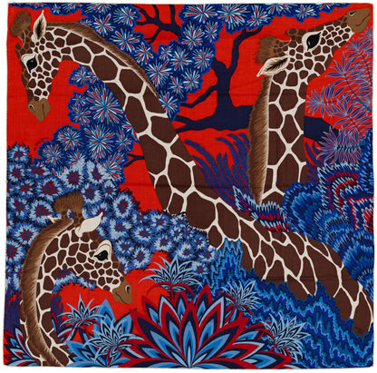 Hermès Shawl The Three Graces - CS140 - Rouge Bleu Marron - NWST - 2604131912