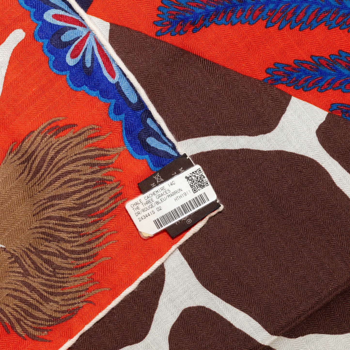 Hermès Shawl The Three Graces - CS140 - Rouge Bleu Marron - NWST - 2604131912