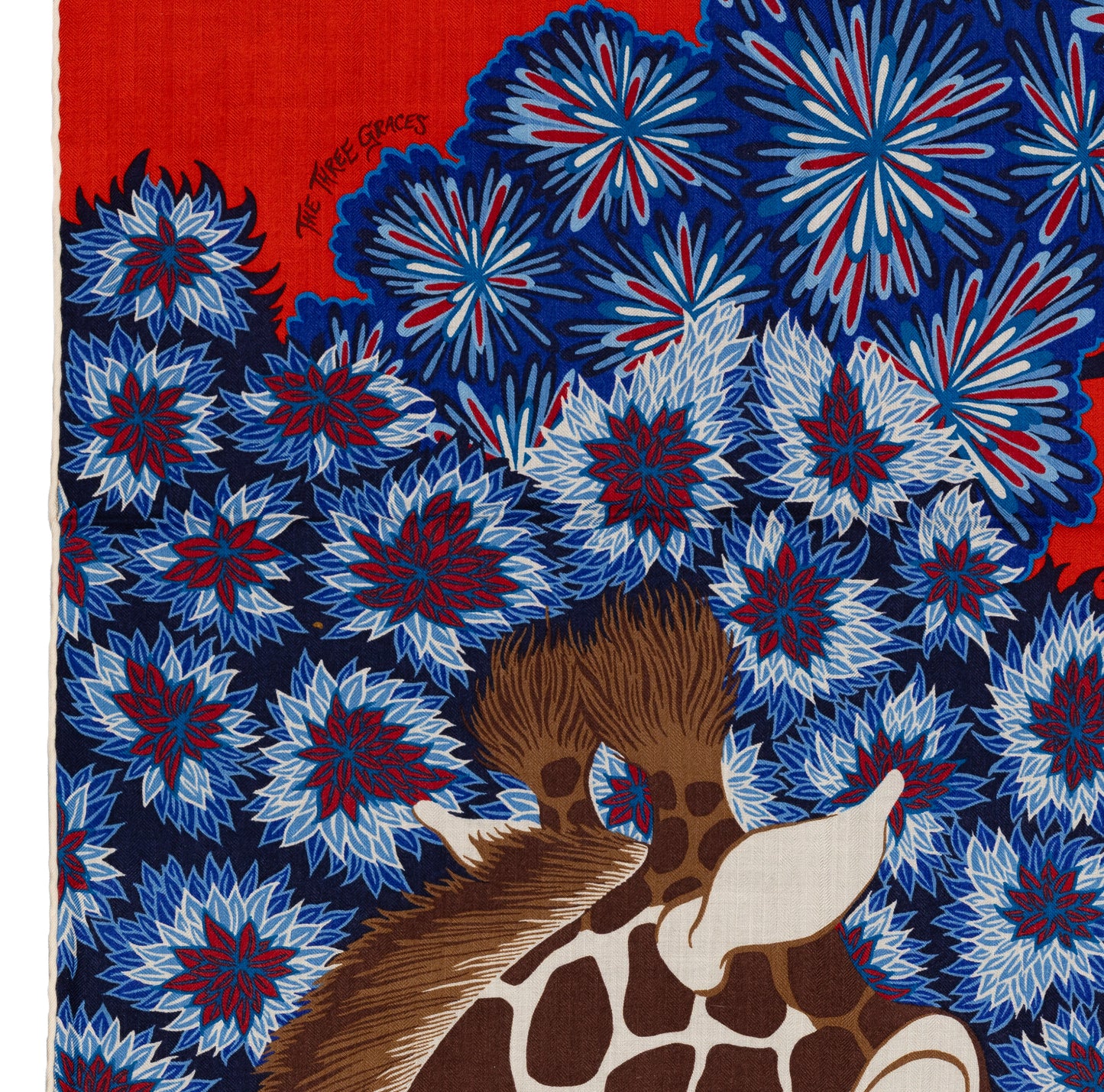 Hermès Shawl The Three Graces - CS140 - Rouge Bleu Marron - NWST - 2604131912