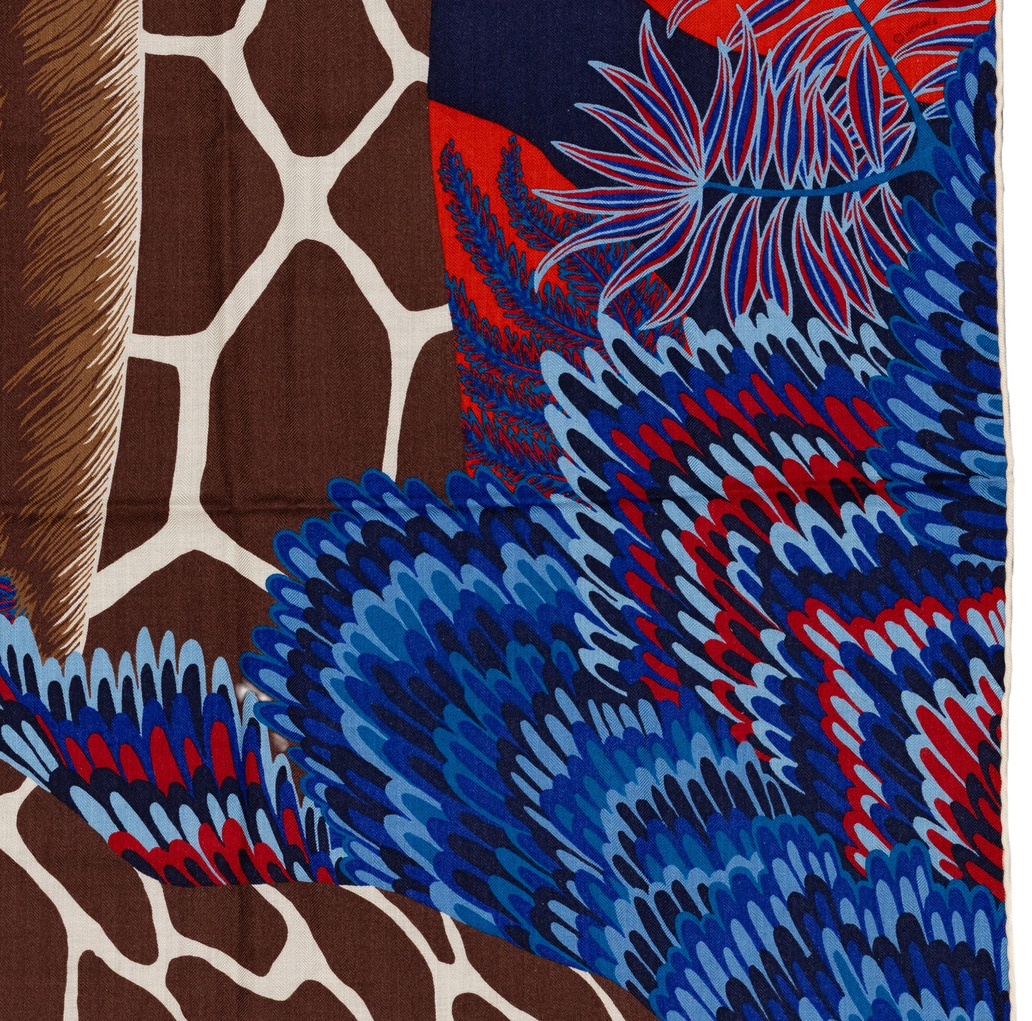 Hermès Shawl The Three Graces - CS140 - Rouge Bleu Marron - NWST - 2604131912