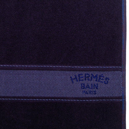 Hermes Towel Bath - Fringes - Black - 100% Cotton - 95x144cm - NWCTS - 2508211516