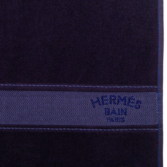 Hermes Towel Bath - Fringes - Black - 100% Cotton - 95x144cm - NWCTS - 2508211516