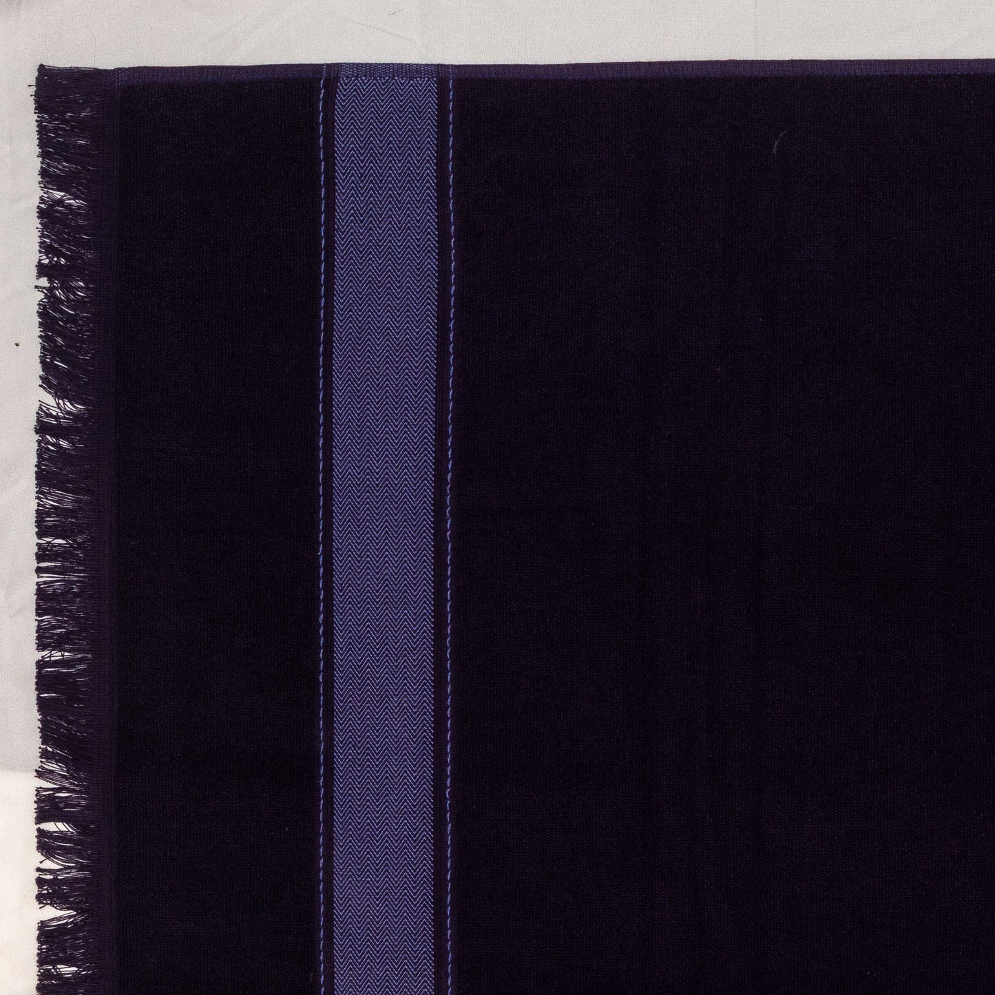 Hermes Towel Bath - Fringes - Black - 100% Cotton - 95x144cm - NWCTS - 2508211516