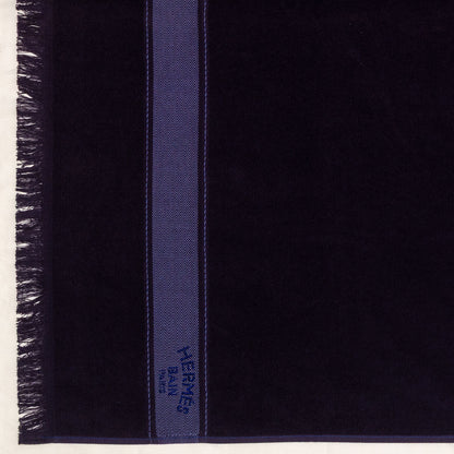 Hermes Towel Bath - Fringes - Black - 100% Cotton - 95x144cm - NWCTS - 2508211516