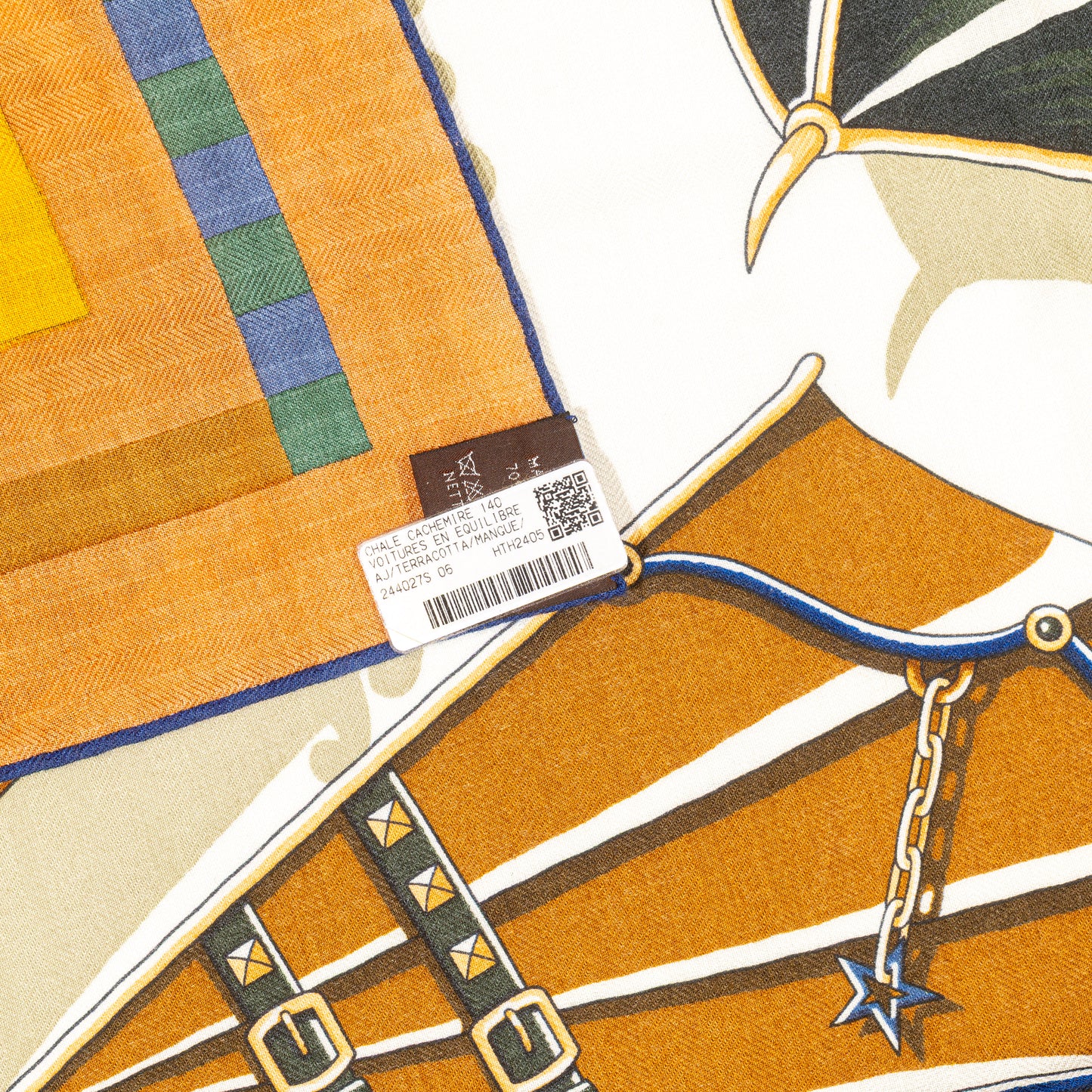 Hermès Shawl Voitures en Equilibre - CS140 - Terracotta Mangue - NWST - 2511041840