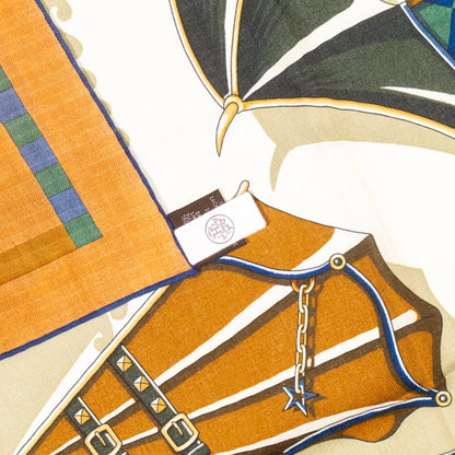 Hermès Shawl Voitures en Equilibre - CS140 - Terracotta Mangue - NWST - 2511041840