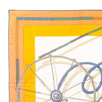 Hermès Shawl Voitures en Equilibre - CS140 - Terracotta Mangue - NWST - 2511041840