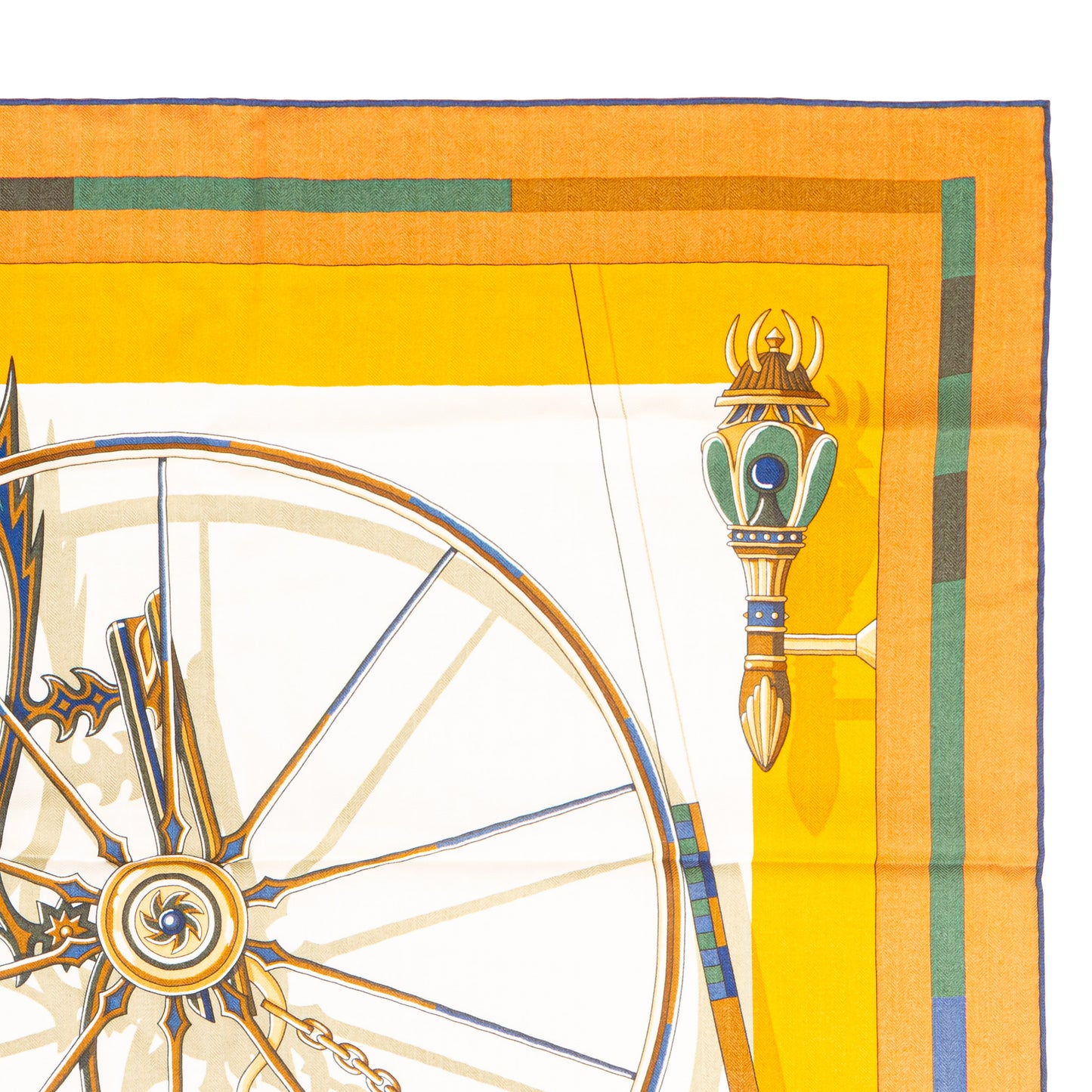 Hermès Shawl Voitures en Equilibre - CS140 - Terracotta Mangue - NWST - 2511041840