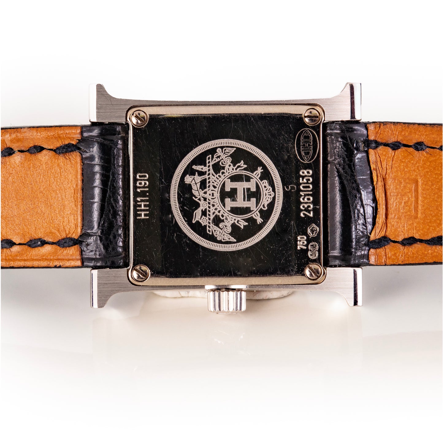 Hermes Watch Heure MINI Lady Gold 950 - Diamonds - Croco NWOTS - 2401141423