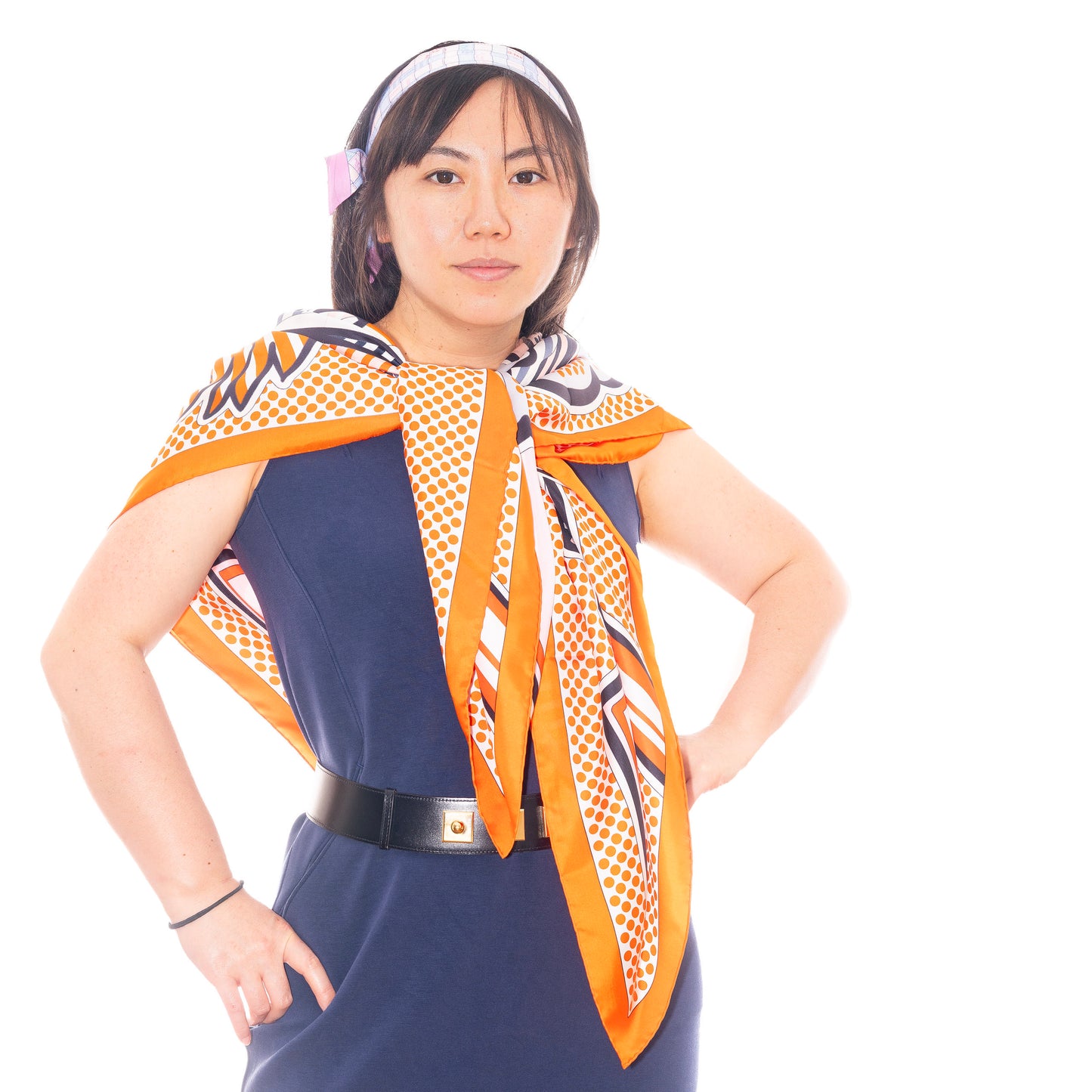 Pegase Pop Silk Summer Twill 140cm - Orange Rose Bleu Claire - MWOCTS - 2606131628