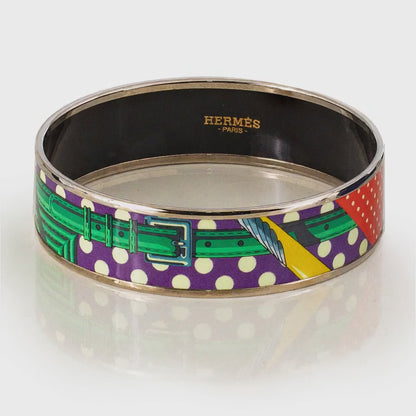 BRACELET - Clic Clac a Pois - ESP - Purple Red Green - 70-18mm NWOTS - 2401072006