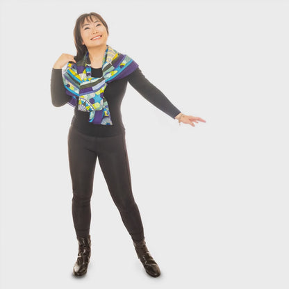 Hermes Rose de Compas - CS140 - Indigo Vert Jaune - NEW