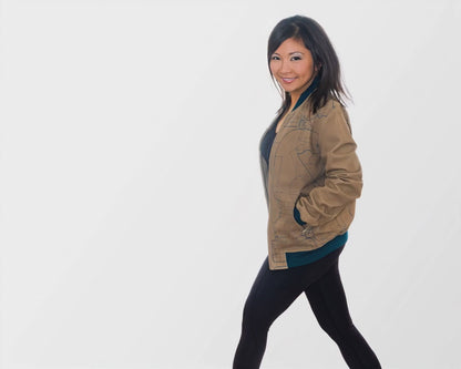 Reversible Leather Bomber Hermes Jacket - Échec au Roi - Beige Blue - NWOT - 2609071721