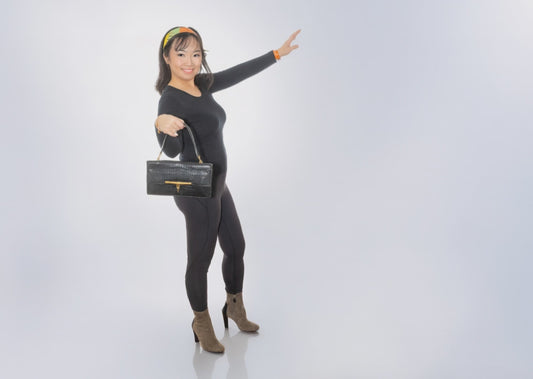 Hermes Bag Pallonnier Clutch Bag – Black Porosus Crocodile - Excellent Vintage Condition - Rare!