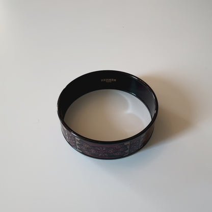 Hermes BRACELET - Rubans de Cheval - PVD - Surteint Wine - 65-17mm NWOTS - 2401031839
