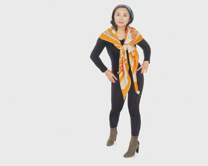 Fantaisie D Etriers - CS140 - Orange Blanc Beige - NWCTS - 2511041858